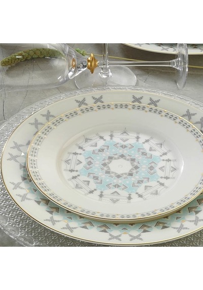 Kütahya Porselen 62 Parça Bone Kalıpso Yemek Takımı 11403