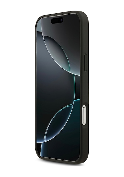 Apple Uyumlu iPhone 17 Pro Max Kılıf Guess Lisanslı M-safeli Yazı Logolu Circle Classic Kapak Siyah Siyah