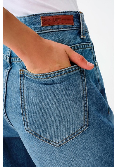 Lf2037069 Kadın Wide Leg Nora Jean Pantolon Denim