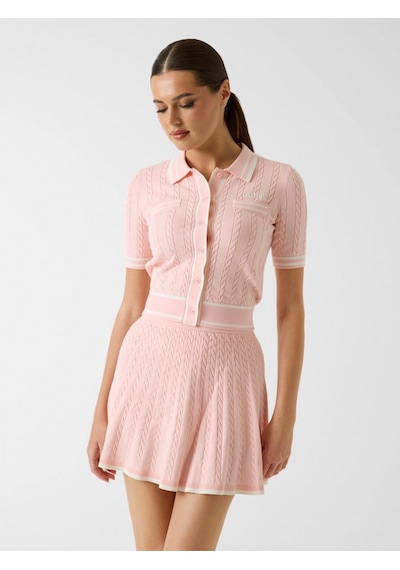 Guess Shari Polo Hırka Triko Kadın Pembe Hırka V6rr02z4652-g66e Pembe