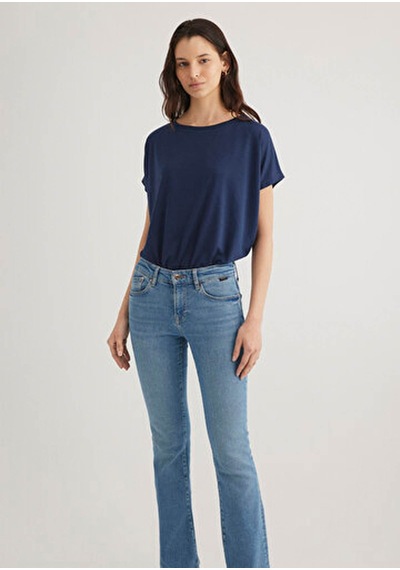 Mavi Kısa Kol Lacivert Kadın T-shirt M167245-70487 Lacivert