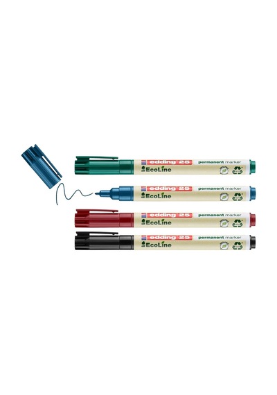 Edding Kalıcı Marker 25 Ecoline, Doldurulabilir, 1 Mm, Çeşitli Genel