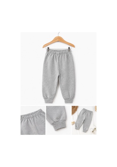 H&c Coolboy H&c %100 Pamuk Penye Bebek Tek Alt Pantalon 0-36 Ay gri
