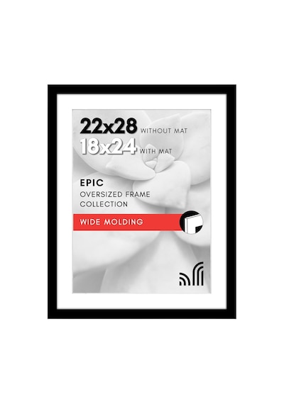 Tr 18x24 Mat Veya 22 X 28 Poster Çerçevesi Mat Olmayan Siyah Tasarlanmış Ahşap Pleksiglas Kapaklı Ve Duvar İçin Y