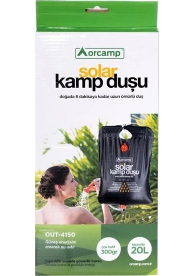 Orcamp Solar Kamp Duşu 20 L Siyah