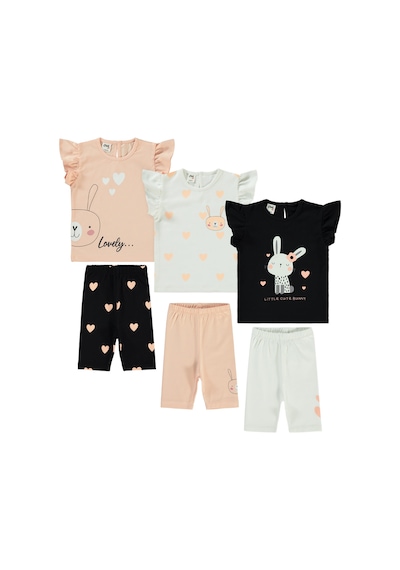 Civil Baby Kız Bebek 3'lü Takım 6-18 Ay Renkli