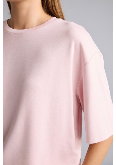 Defacto Oversize Düşük Omuzlu Bisiklet Yaka Kısa Kollu Basic Tişört I7541ax26aupn638 Pembe-pn638 Defacto Oversize Düşük Omuzlu Bisiklet Yaka Kısa Kollu Basic Tişört I7541ax26aupn638 Pembe-pn638