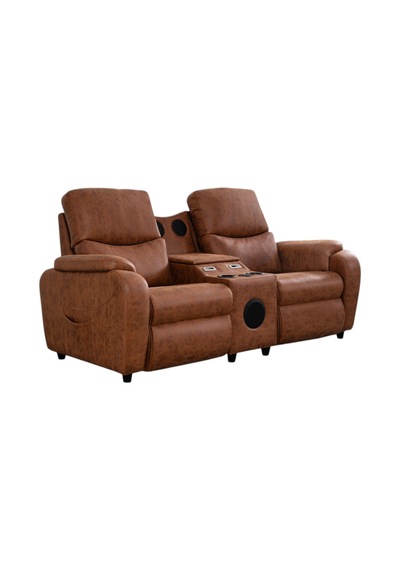Babil İkili Sinema Koltuğu Rehome İkili Koltuk 205x97x110 Cm Kahverengi