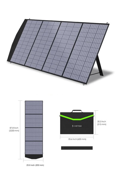 200w Taşınabilir Güneş Panelili Kamp & Karavan İçin Katlanabilir Solar Güç Kaynağı
