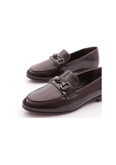 Dgn 616 Kadın Loafer Ayakkabı Kahve Rugan