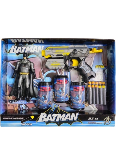 Prestij Bvm Oyuncak Hedefli Soft Mermili Batman Figürlü Dart Atan Fab.9518