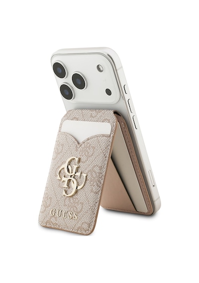 Guess Aynalı Magnetik Kartlık Metal Büyük 4g Logolu Ve Standlı Pembe