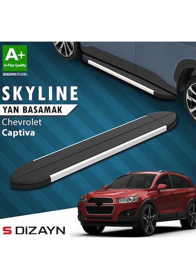 S-dizayn Chevrolet Captiva Skyline Aluminyum Yan Basamak 183 Cm 2006-2018 A+ Kalite