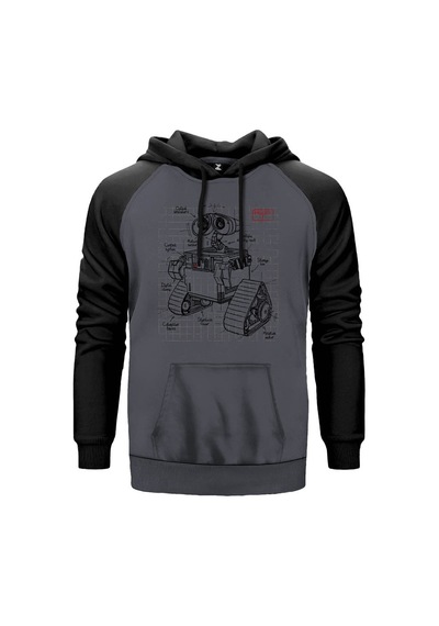 Starwars Robot Kırmızı Renk Reglan Kol Sweatshirt