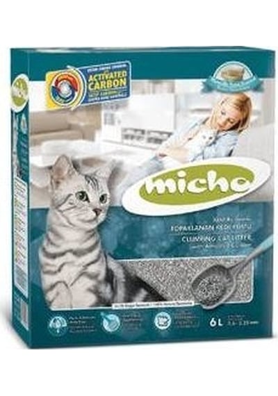 Micho Marsilya Sabun Kokulu Aktif Karbonlu İnce Topaklaşan Kedi Kumu 3 x 6 L