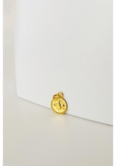 14 Ayar Altın Mini Tuğra Kolye Ucu 1 Cm Sarı Altın
