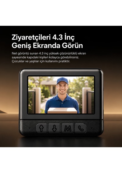 Smart Home Sh-24-g-vd Kablosuz Görüntülü Kapı Zili Seti