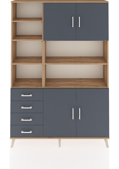 Arges Dolap 9 Raflı 4 Çekmeceli 4 Kapaklı 132x30x195 Çam-antrasit/antrasit Antrasıt/antrasıt Arges Dolap 9 Raflı 4 Çekmeceli 4 Kapaklı 132x30x195 Çam-antrasit/antrasit Antrasıt/antrasıt