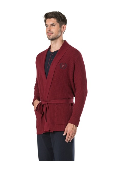 Pierre Cardin 5595 Erkek Çeyizlik 5'li Rob Pijama Takım-bordo Bordo