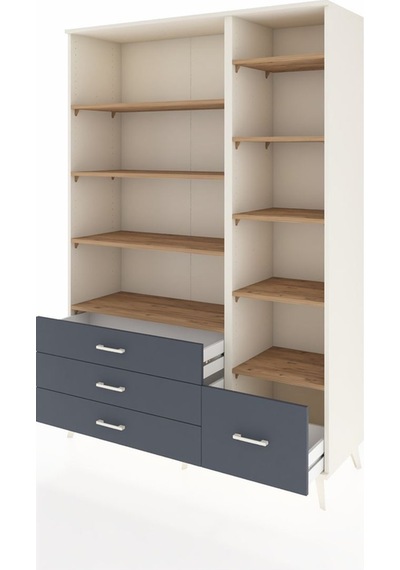 Hyperion Dolap 9 Raflı 4 Çekmeceli 132x44x195 Aytaşı-çam/ant... Aytaşı
