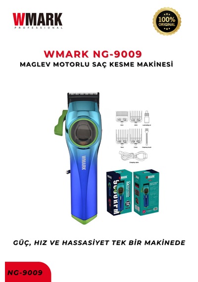 Ng-9009 Mavi Maglev Motorlu Saç Kesme Makinesi Güç, Hız Ve Hassasiyet Tek Bir Makinede 2 Saat