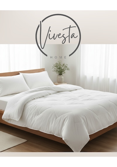 %100 Bambu Yorgan 155x215 Cm Doğal, Nefes Alabilir, Anti-alerjik, Dört Mevsim Kullanım Beyaz