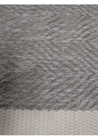 Derin Sisal Krem Bordürlü Gri Jüt Sisal Dekoratif Kaymaz Taban Yıkanabilir Halı St03-978 Renkli