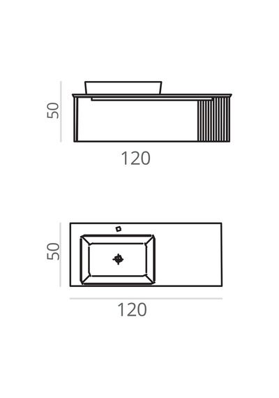 Bıella 120 Alt Modül + Lavabo Mat Antrasit Diğer Bıella 120 Alt Modül + Lavabo Mat Antrasit Diğer