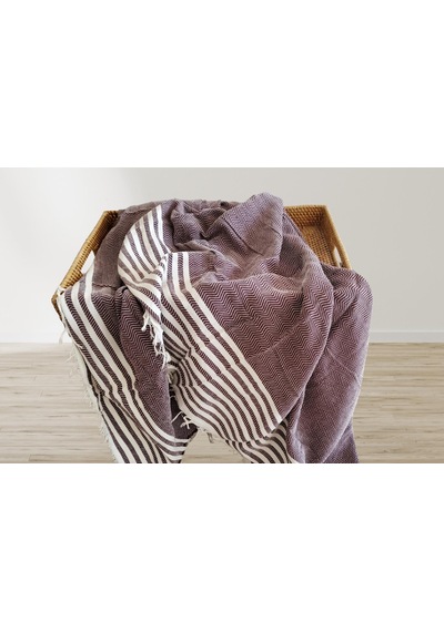 Aksu Summer Line Çok Amaçlı Örtü Pike Koltuk Örtüsü 170x220 Bordo Bordo