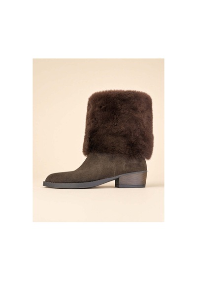 37brandshoes Kahverengi Kürk Botlar Kahverengi Kahverengi