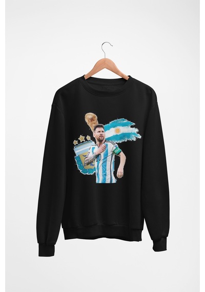 Magors Stıl-x Messi Baskılı Erkek Çocuk Sweatshırt Siyah-10