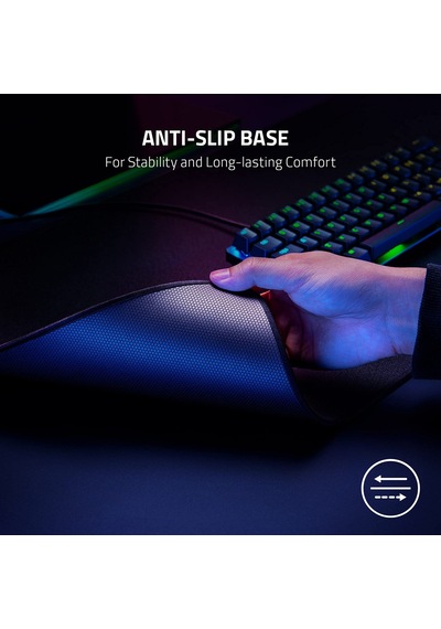 Razer Strider L - Yumuşak Kaydırmalar İçin Yumuşak Alt Ve Üst Kısma Sahip Hibrit Fare Altlığı Optik Fare Sensörleri İçin Optimize Edilmiştir, Kaymaz Siyah