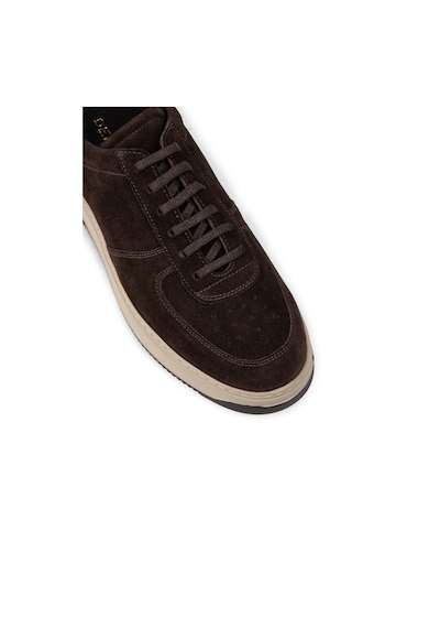 Deery Hakiki Süet Kahverengi Erkek Sneaker Ayakkabı - 01965Mkhve04 Kahverengi