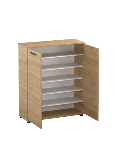 Trendline Çok Amaçlı İki Kapaklı 5 Raflı Dolap Florida Meşe 91x108x35 Cm Meşe