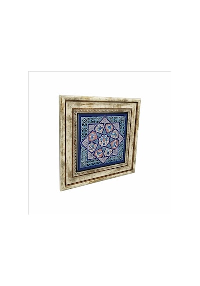 Anadolu Selçuklu Çini Motifi Baskılı Taş Tablo 25x25