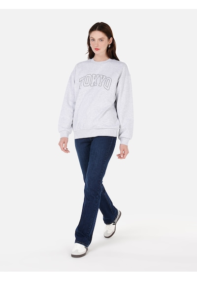 Colin's Colins Gri Kadın Sweatshirt Cl1070195 Q1.v2 Mga Gri Melanj