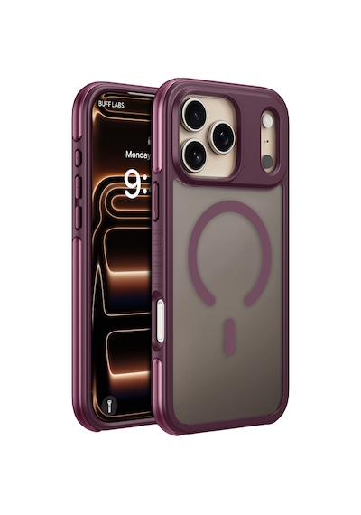 Buff Apple iPhone Uyumlu 18 Pro Max/17 Pro Max Magsafe Air Bumper Kılıf Dark Cherry Kiraz