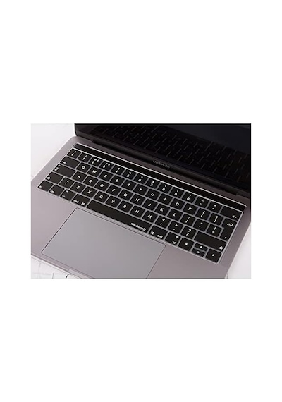 Avrupa İngilizce Klavye Koruyucu Macbook Pro 13 15 Touch Bar Uyumlu A1706 A1989 A2159 A1707 A1990 Uk Iso Ters L Enter Silikon Keyboard Cover Siyah