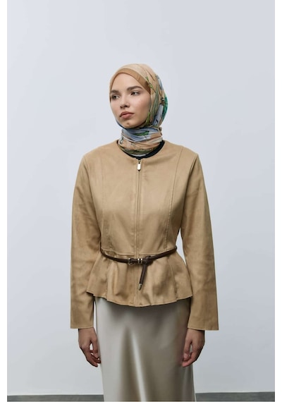 Moda Kaşmir Nileya Desen Pamuk Şal Karamel