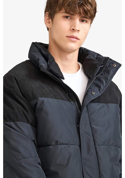 Defacto Oversize Geniş Kalıp Dik Yaka Kadife Detaylı Peluş Astarlı Mont E9976ax25wnar235 Antrasit-ar235 Defacto Oversize Geniş Kalıp Dik Yaka Kadife Detaylı Peluş Astarlı Mont E9976ax25wnar235 Antrasit-ar235