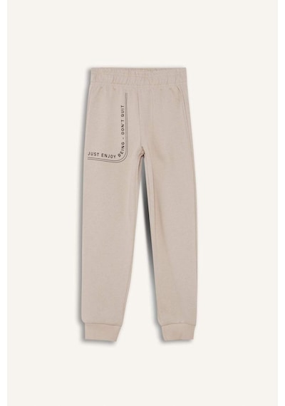 DeFacto Kız Çocuk Baskılı Beli Paçası Lastikli Jogger Eşofman Altı D7012A824WNBG186 Bej
