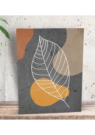 Bk Gift Leafs Tasarımlı Dekoratif Mini Kanvas Tablo 15x20cm-4
