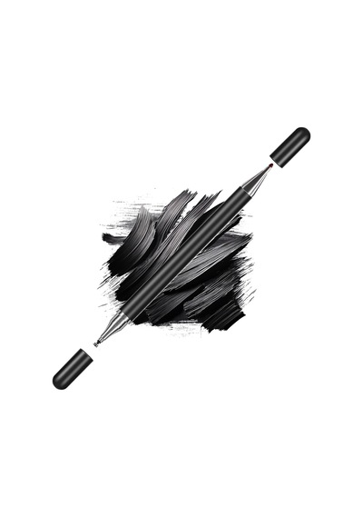 Samsung Galaxy Tab A8 X200 İle Uyumlu Çift Uçlu Hassas Dokunmatik Stylus Kalem Gecikmesiz Çoklu Uyum Siyah