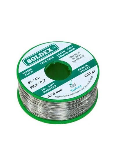 Soldex 0.75 Mm 200 Gr. Kurşunsuz Lehim Teli