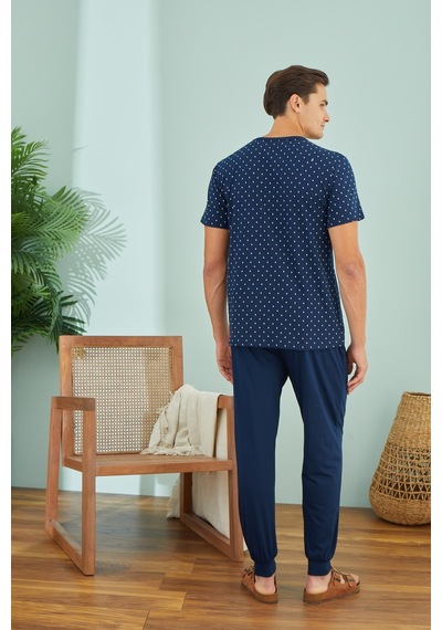 Sevim Erkek Kısa Kol Lacivert Pijama Takım C9t7n49 001