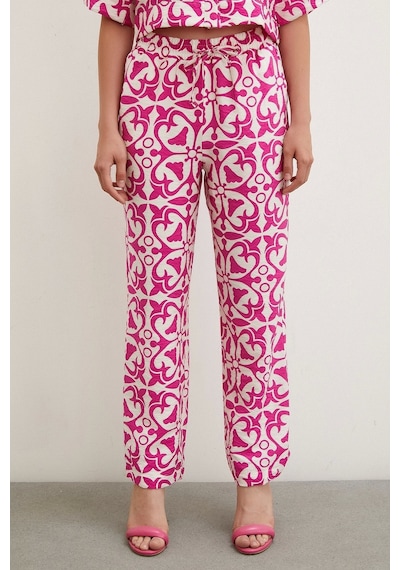 Never More Beli Lastikli Boru Paça Pantolon Fuşya