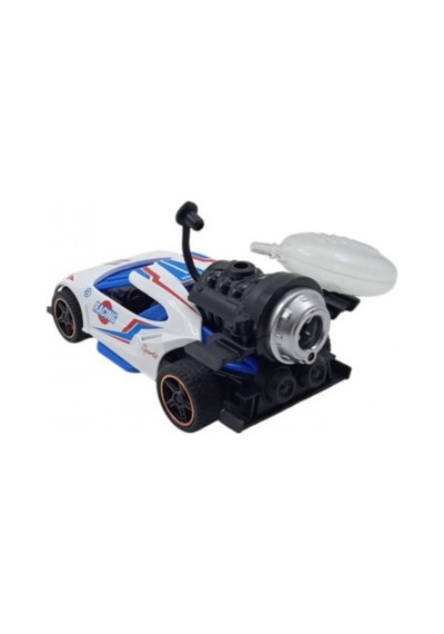 Metal Spor Araba Oyuncağı 14 Cm Çek Bırak Işıklı Ve Duman Atan Yarış Modeli Çok Renkli
