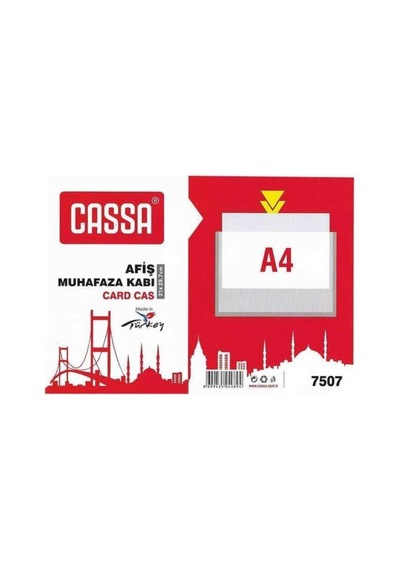 Cassa Tabela Poşeti Afiş Muhafaza Kabı A4 210X297 Mm Şeffaf 750