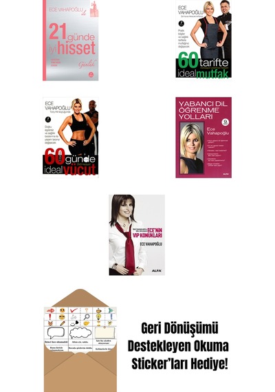 Ece Vahapoğlu 5 Kitap Set + Okuma Sticker'ları