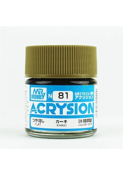 Mr.hobby N-081, 10 Ml. Khaki Acrysion Maket Boyası Standart